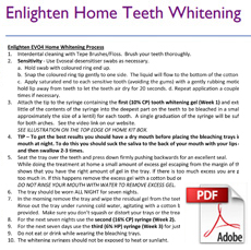 Enlighten Evo4 Home Whitening Process